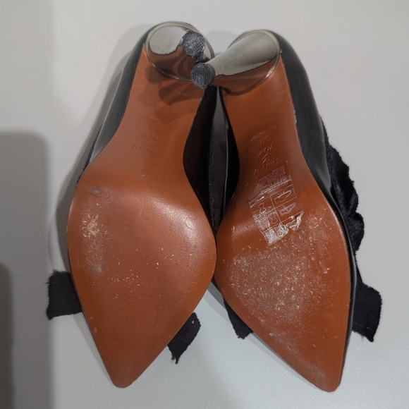 Lanvin for H&M black ribbon bow patent leather heels - size 38 - Picture 11 of 12